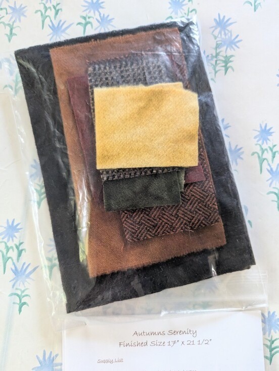 Lily Anna Stitches Autumn Serenity Wool Applique Kit NEW Primitive Farmhouse