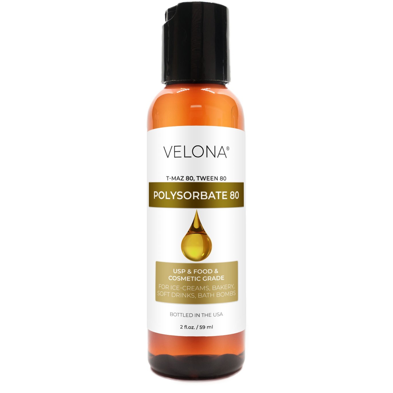 Polysorbate 80 by Velona 2oz-7lb Solubilizer, Food Cosmetic Grade Cooking, Bath