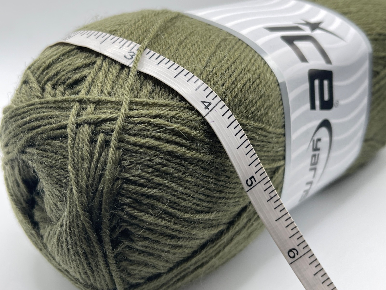 Khaki Green Solid Color Sock Yarn 67778 Ice Yarns 100g 459y Superwash Wool Nylon