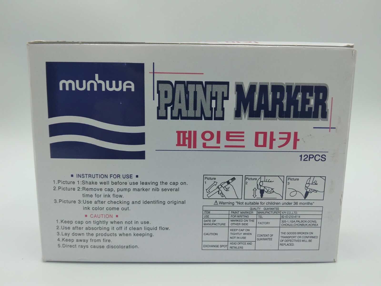 Paint Markers Pink Oil-Based Pen Permanent Waterproof Tread Rubber Metal 12