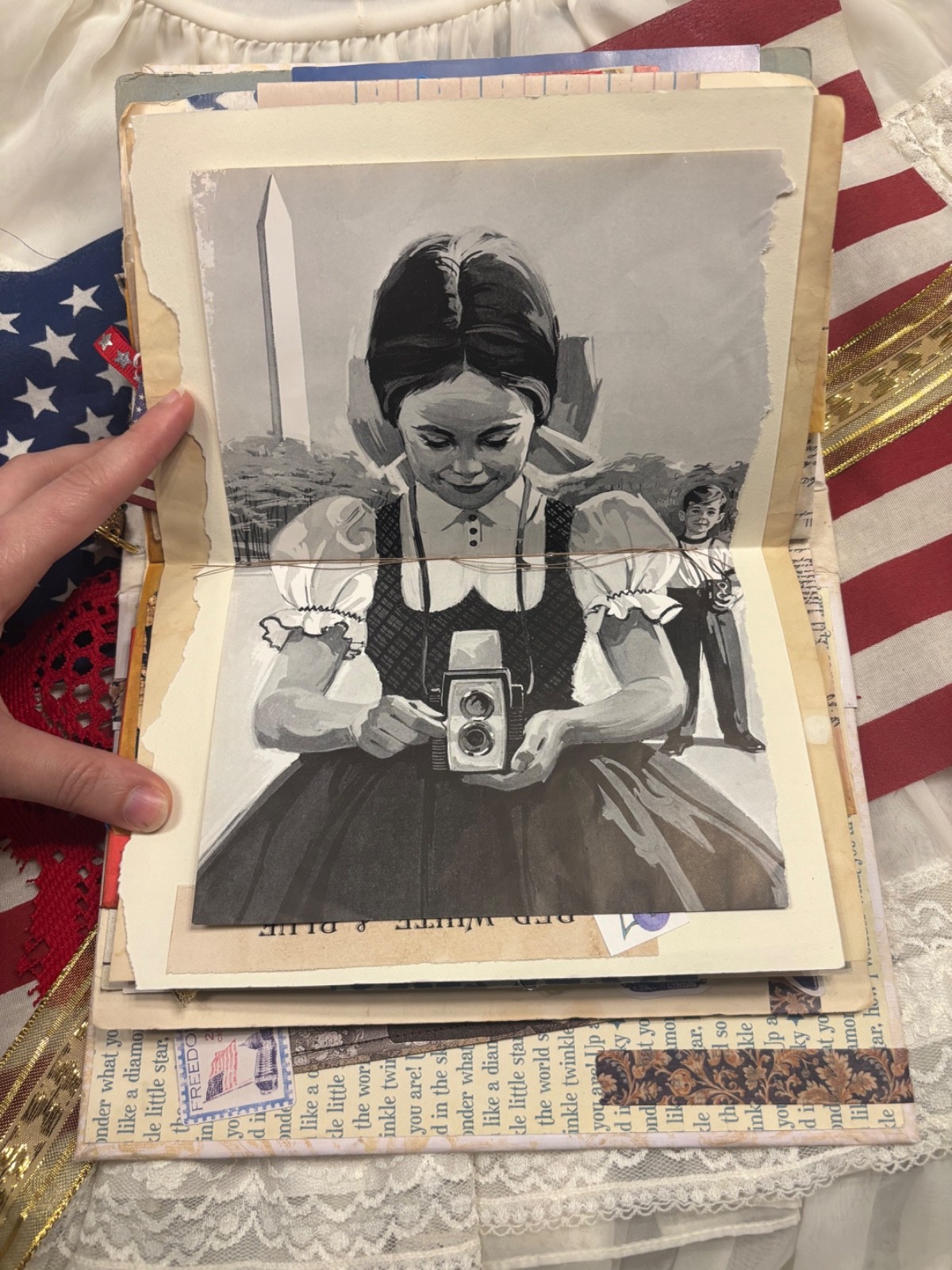 4th of July 🇺🇸 Patriotic America 250 YEARS! Junk Journal handcrafted