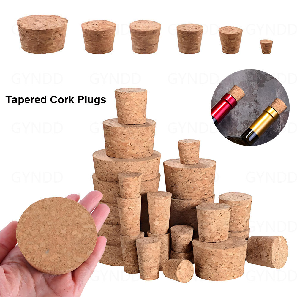 Tapered Cork Plugs Wooden Wine Corks Stoppers Reusable Sealing Stopper All Sizes