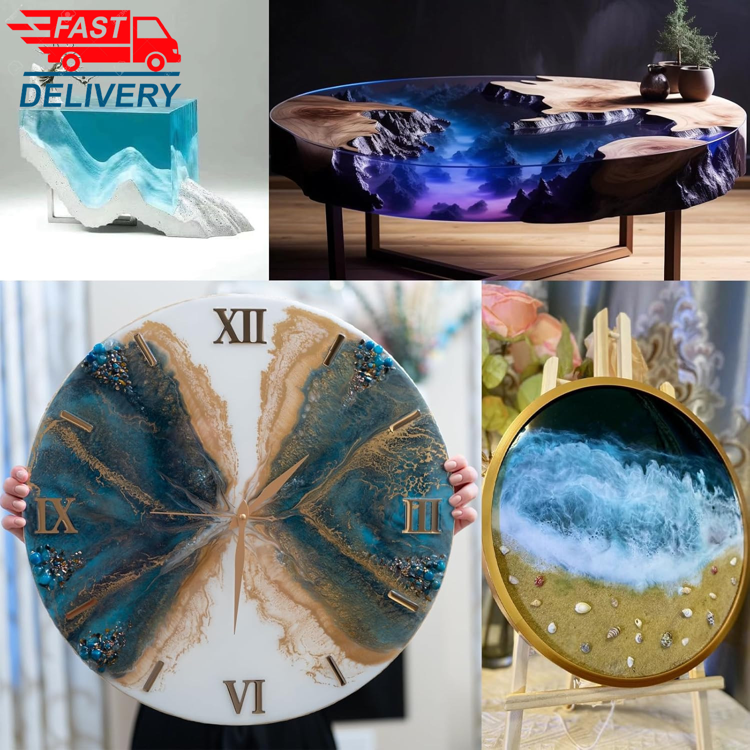 Deep Pour Epoxy Resin, 3 Gallon Resin Epoxy Kit (2:1) for 2-4 Inch Pour 💪👌
