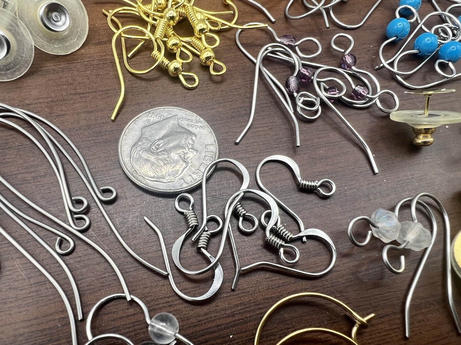 161 Pairs Pierced Earring Findings Mixed New Old Stock DIY Jewelry Making Lot