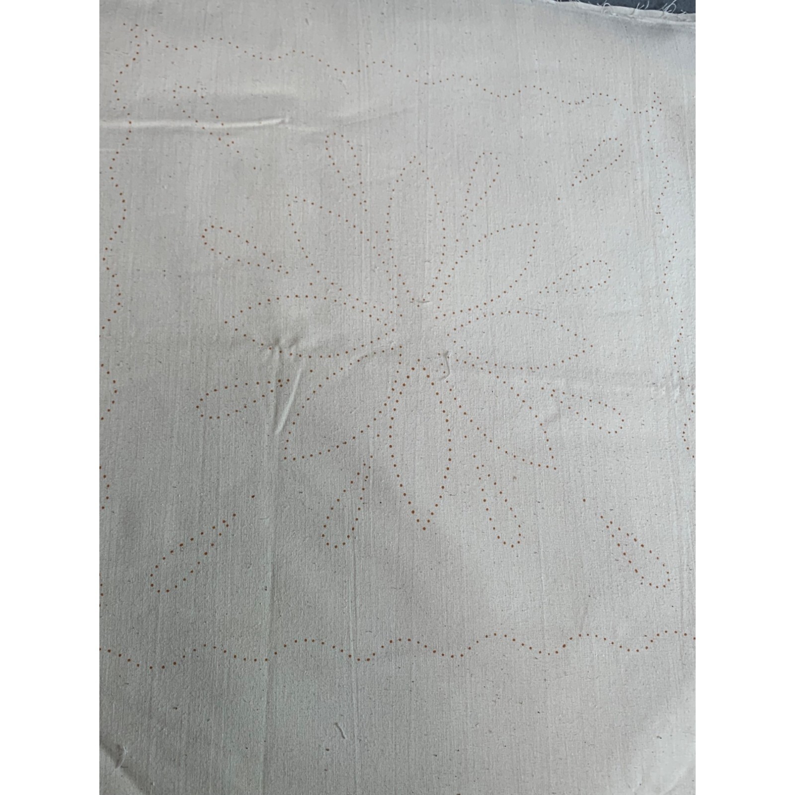 18 x 18 Snowflake Candlewicking Cotton Muslin Quilt Block Stamped Pattern
