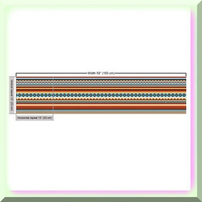 Waterproof fabric with chevron arrow and rectangle patterns 72×58 inches