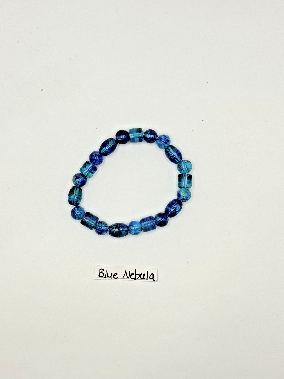 Glass Bead “Blue Nebula” Mix Rounds Barrels Tube Jewelry Crafts 100 beads/3.4oz