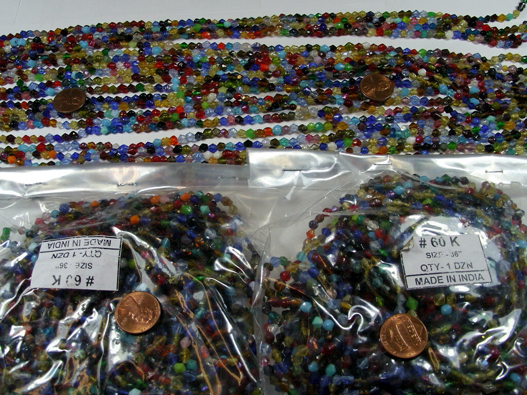30 Strands 36″ India Handmade Assorted Color Glass Beads Wholesale Bulk (CT-32)
