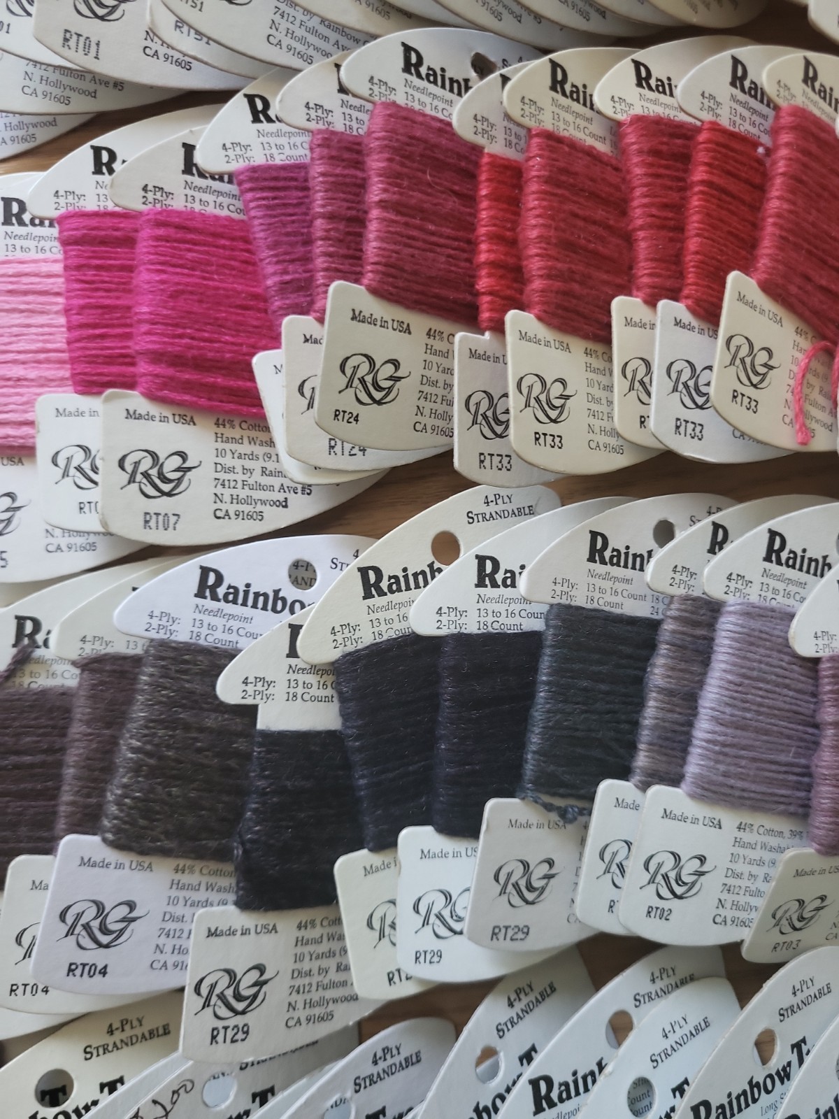 BIG Lot of 86 Rainbow Gallery Rainbow Tweed Wool Blend Floss/Yarn Needlepoint