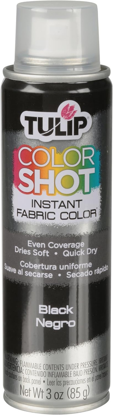 Tulip Colorshot Instant Fabric Spray Color 3Oz. Black