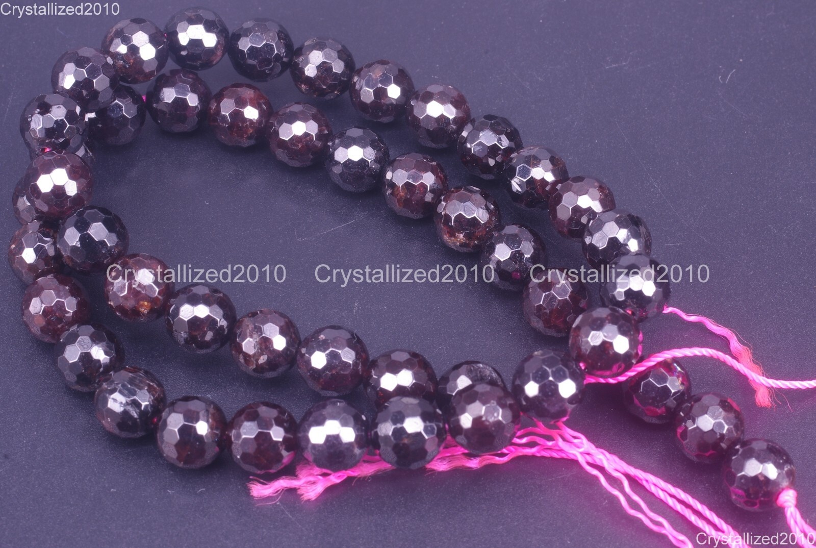 Faceted Natural Dark Red Garnet Gemstone Round Beads 4mm 5mm 6mm 8mm 10mm 15.5″