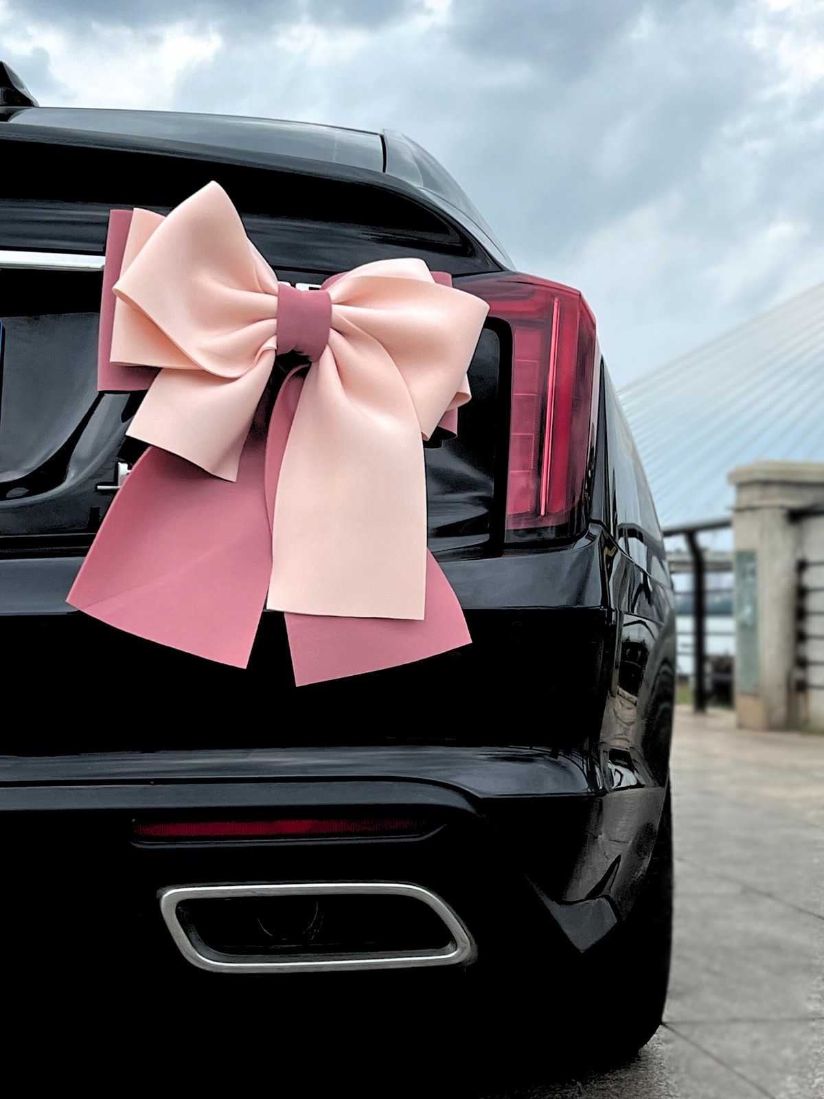 14-15 inchRemovable bow tie car rear trunk extra large car exterior decoration