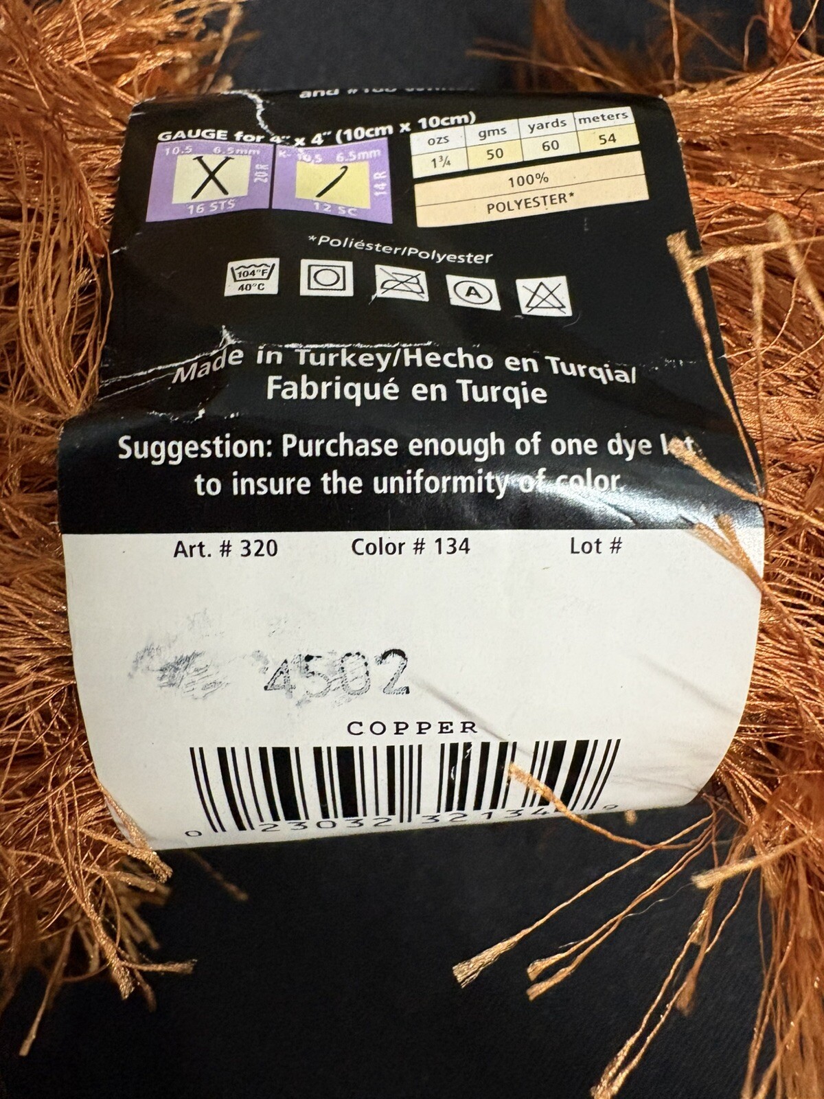 Lion Brand Yarn Fun Fur Lot of 8 Skeins varies colors