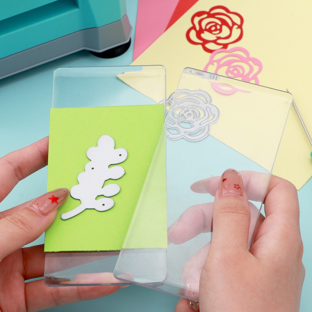 1 Pair Mini Clear Polycarbonate Plastic Cutting Pads for Die Cutting Machine