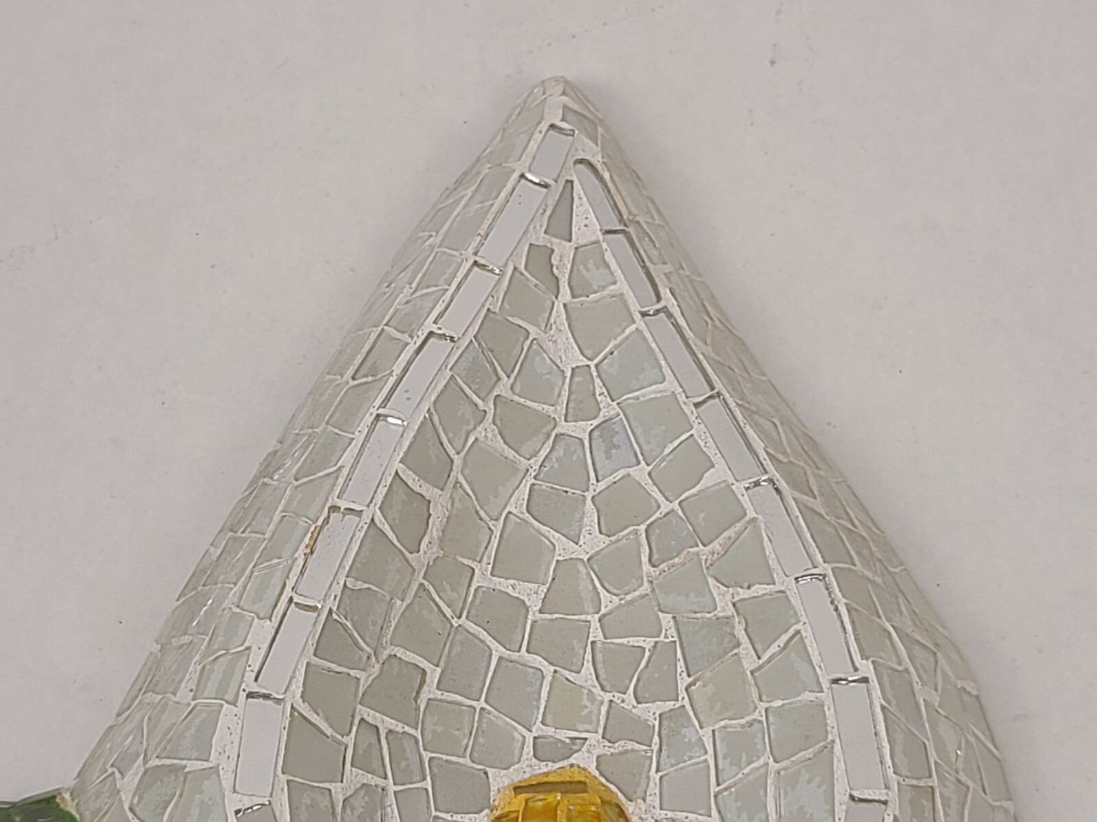 Handmade Mosaic Art Calla Lily Wall Hanger Decorative White Flower Floral Decor