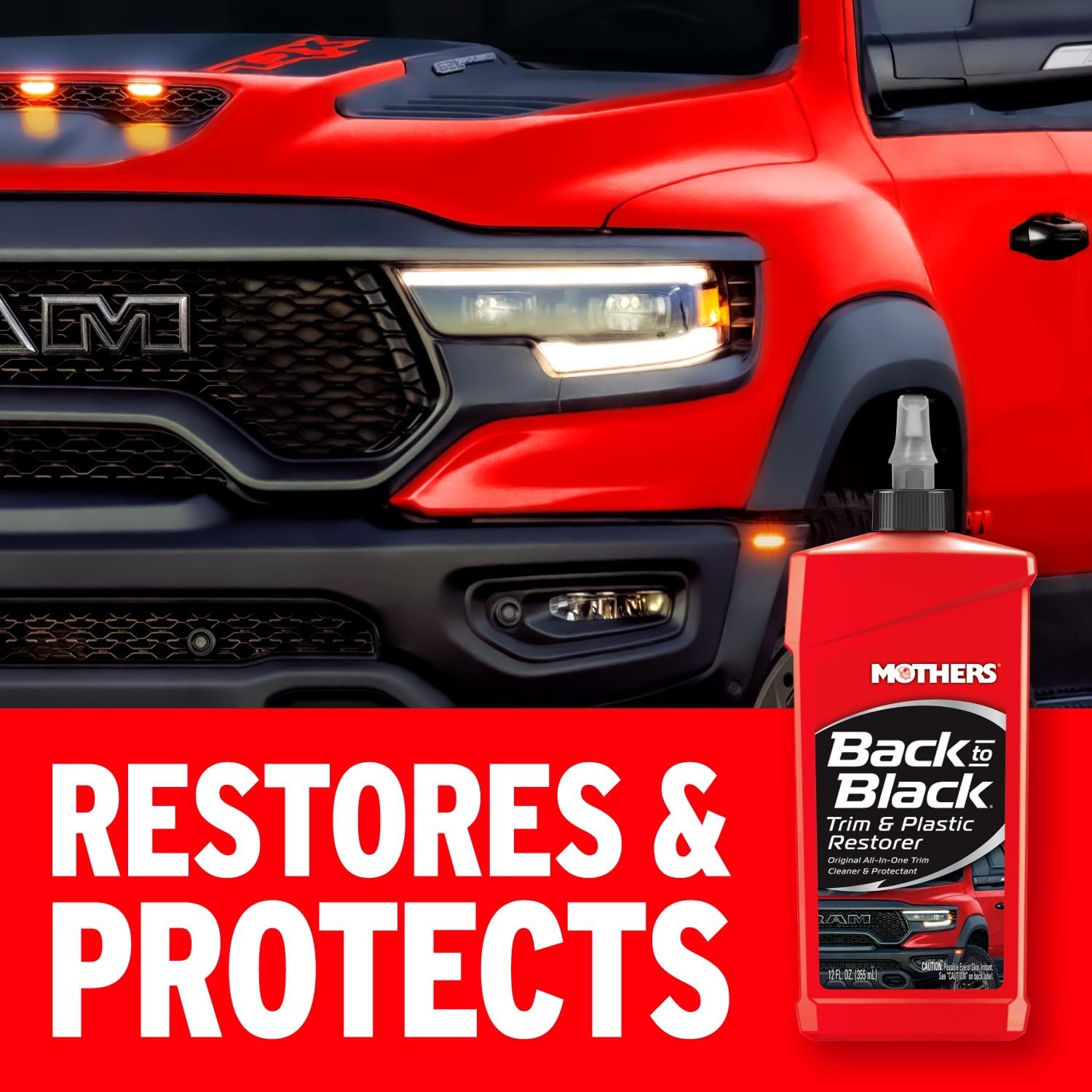 Trim Plastic Restorer 12 oz. Restores Faded Color Protects from UV Dirt
