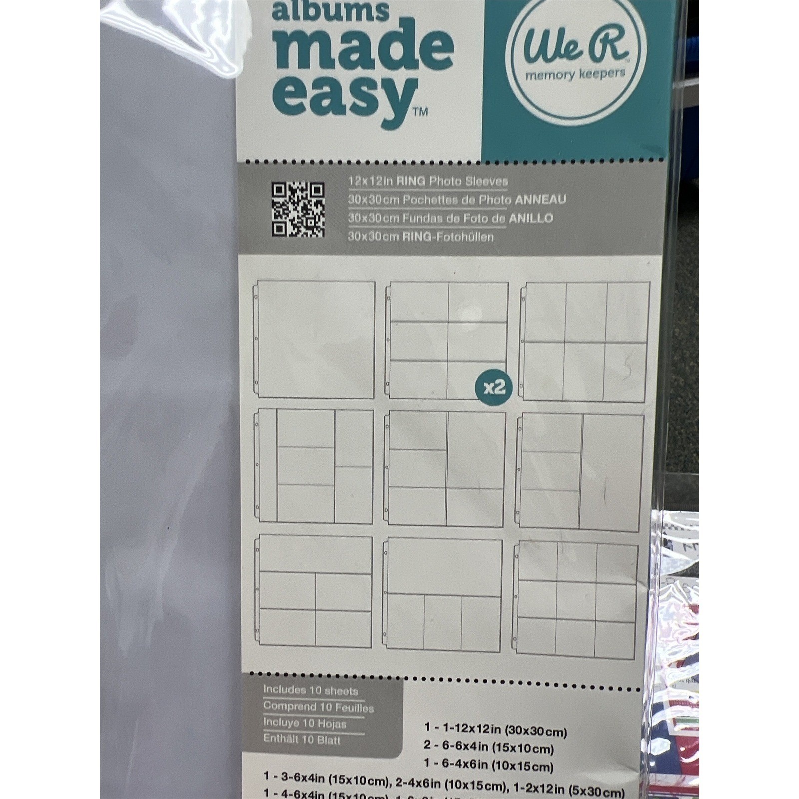 We R Ring Photo Sleeves 10 Sheets 12″X12″ We R Memory Keepers Albums Made Easy