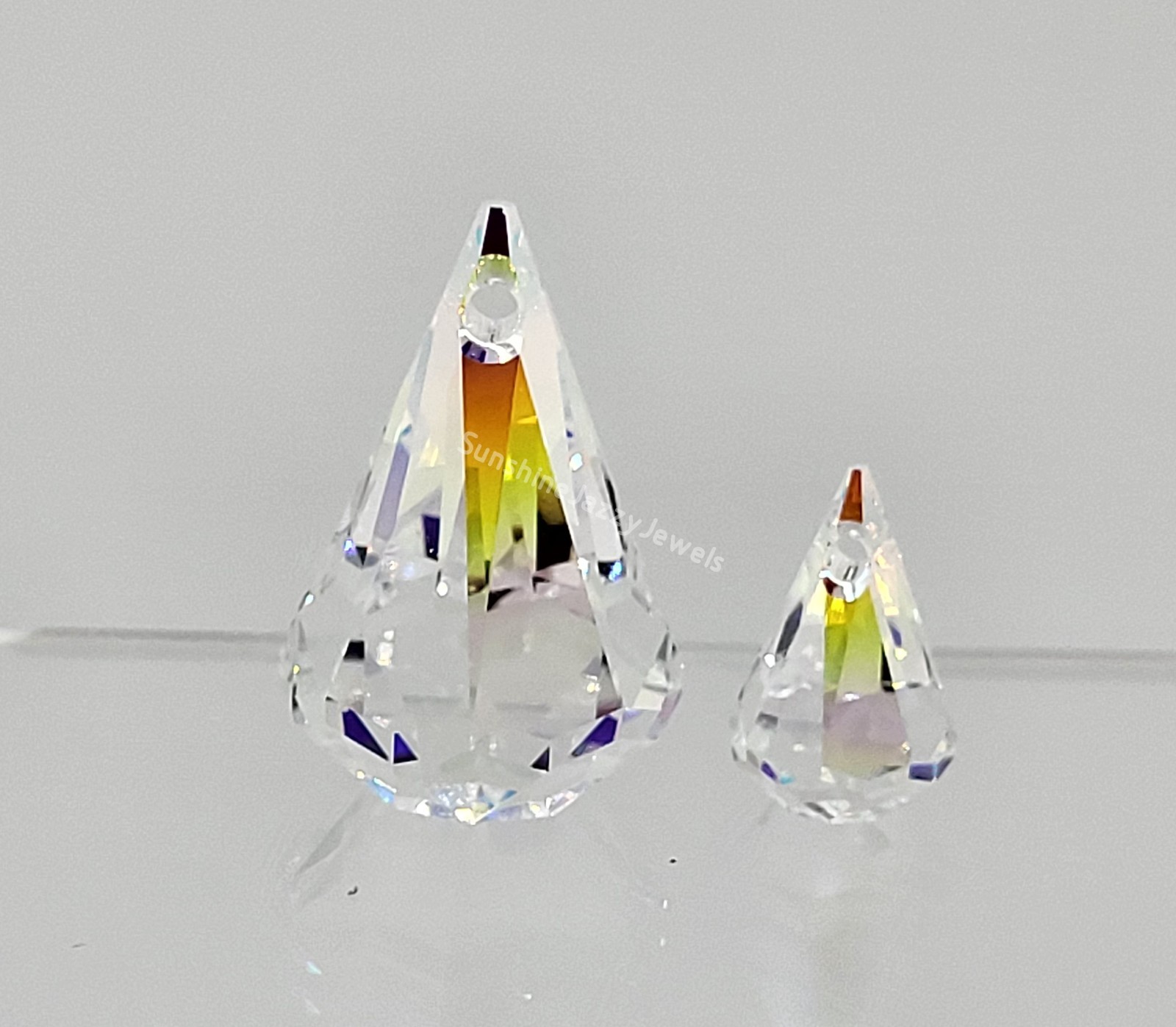 Swarovski Crystal Clear AB Xirius Raindrop 6022 Pendant; 14mm or 24mm
