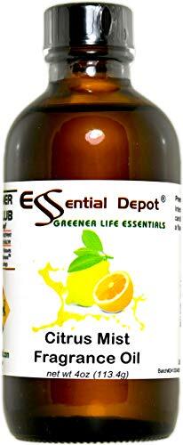 Citrus Mist Fragrance Oil – 4 oz – Supplied in 4 oz. Amber Glass Bottle with Bla