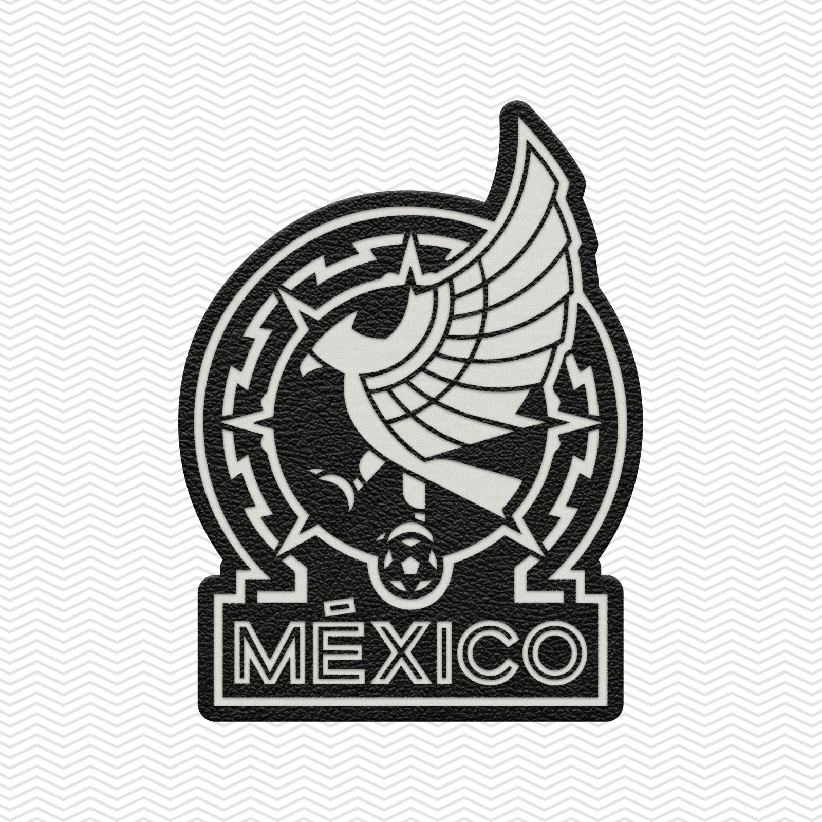 Mexico Soccer Leather Patch 2026 World Host | Leather Patch | Hook and Loop Tape