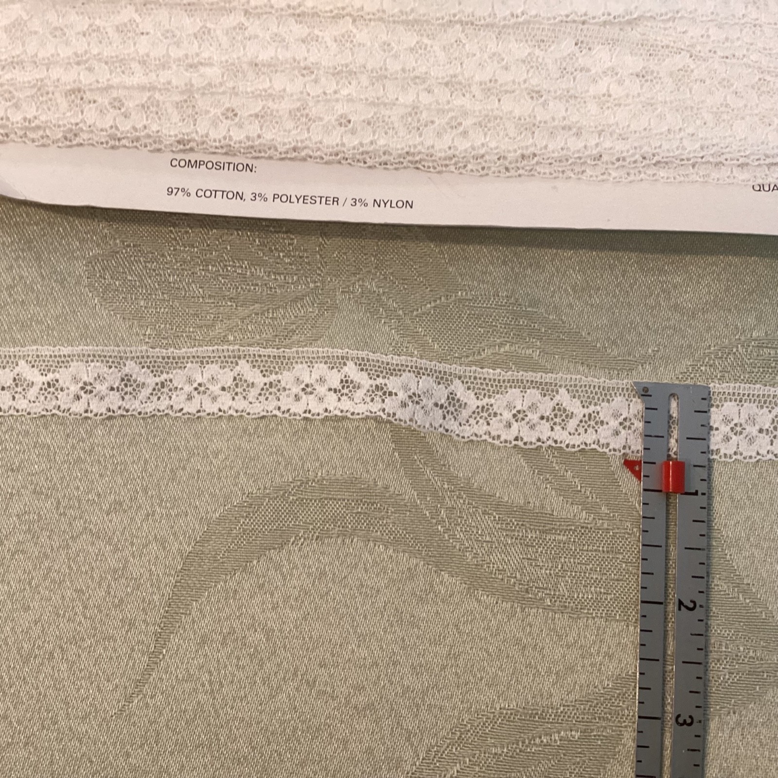 3/4” White Flat English Cotton Embroidered Heirloom Trim Lace #7753