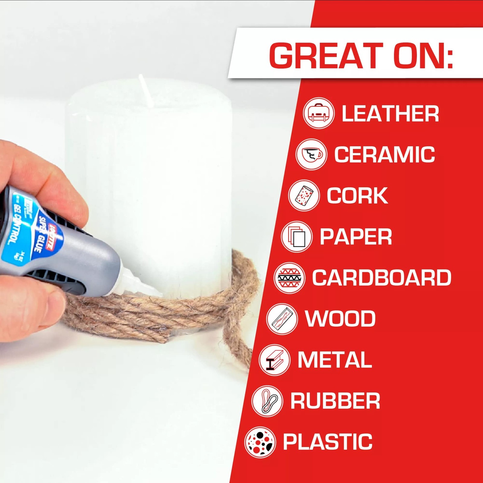 Loctite Super Glue Gel Control, Clear, 0.14 fl oz (Pack of 6), Clear