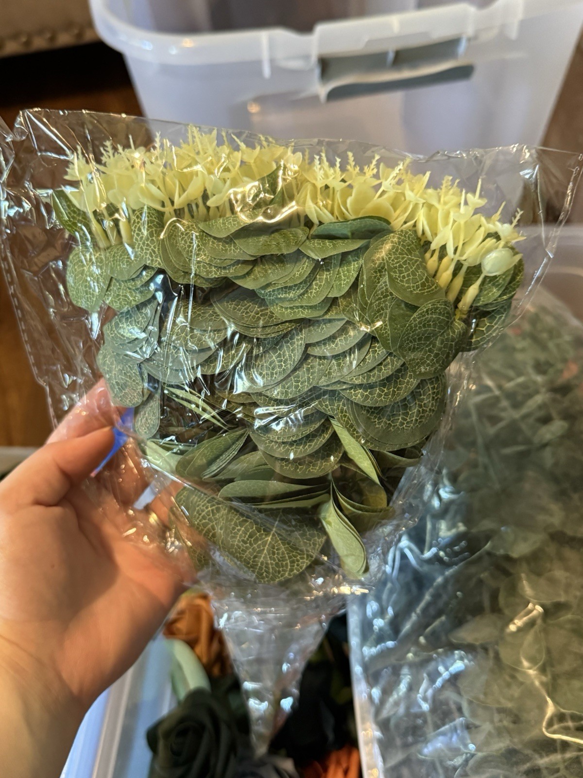 Lot of Artificial Fabric Rose Flowers & Greenery, Mixed Colors, Garland Pieces