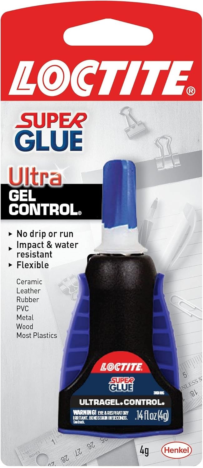 Loctite Super Glue Ultra Gel Control 0.14oz Clear Instant Adhesive Repair