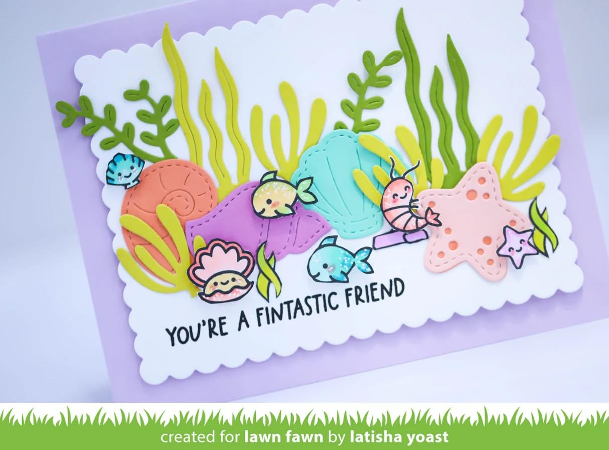 Lawn Fawn Stamp Set Bundle – Shello Stamp Set Photopolymer Clear Stamps (LF3789)