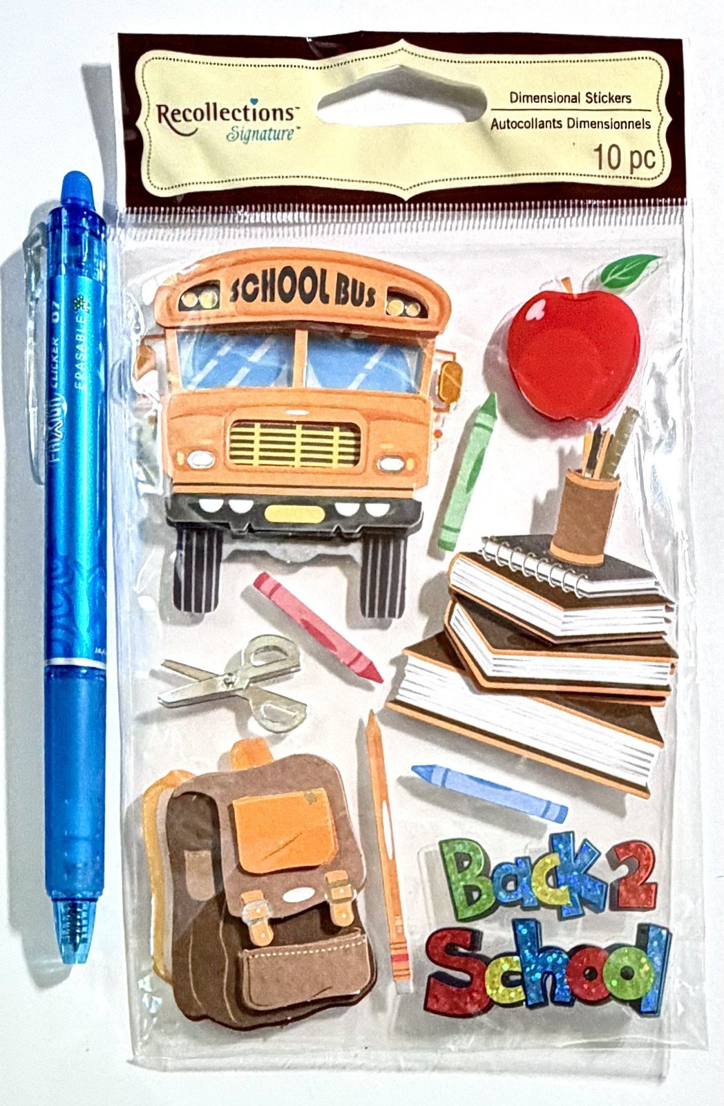 School Bus Recollections Stickers Scrapbooking Card Journal Planner
