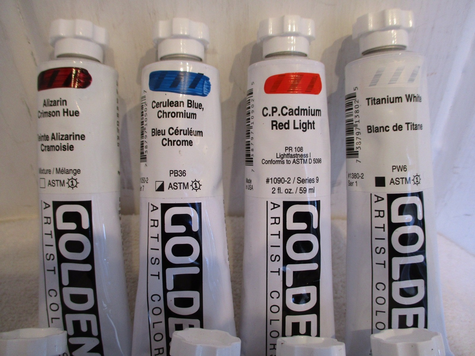 Golden Artist Colors Acrylic Paint, U Choose Color(s) Price is EACH TUBE