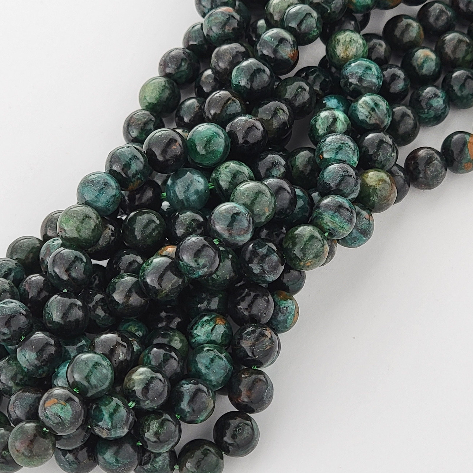 Emerald Beads B Quality Genuine Gemstone Natural Smooth round Beads 6mm 8mm 10mm