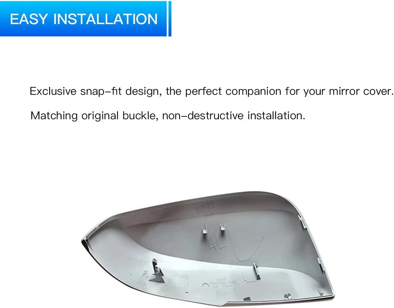 Right Passenger Side Mirror Cover Cap Compatible with Toyota Rav4 2019-2023 With
