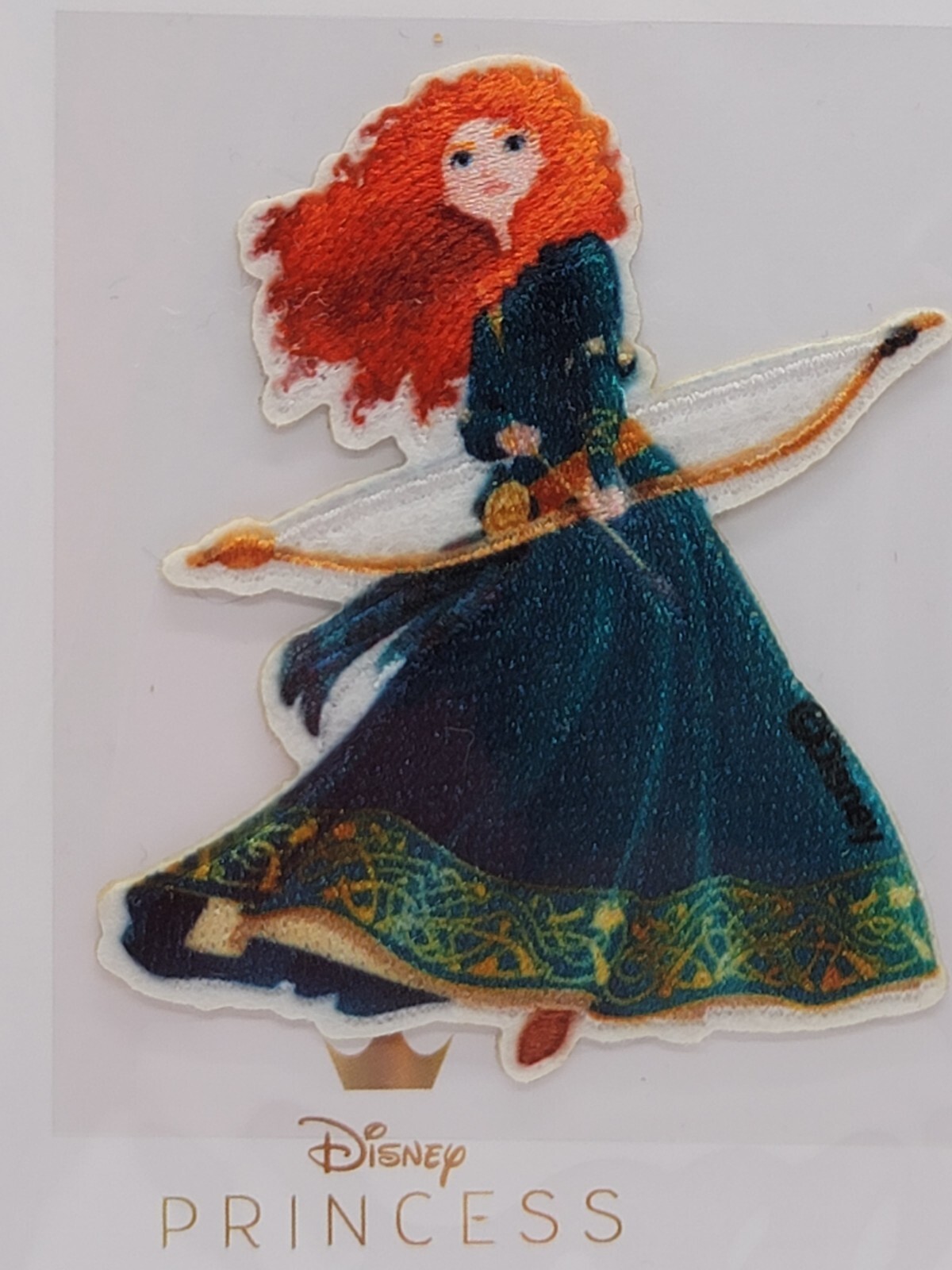 Disney Princess Iron on Patch Brave Princess Merida Holding Bow & Arrow New Ship
