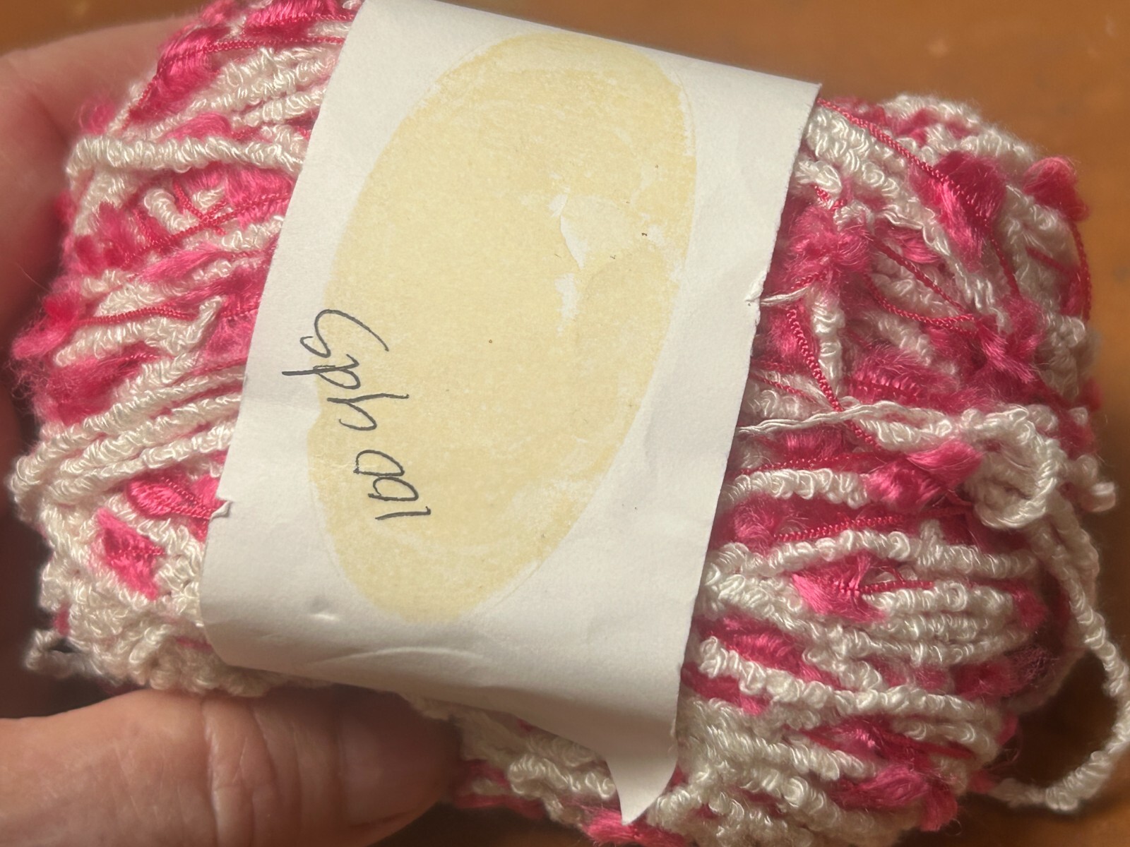private label viscose poly made in USA 100yds cream pink