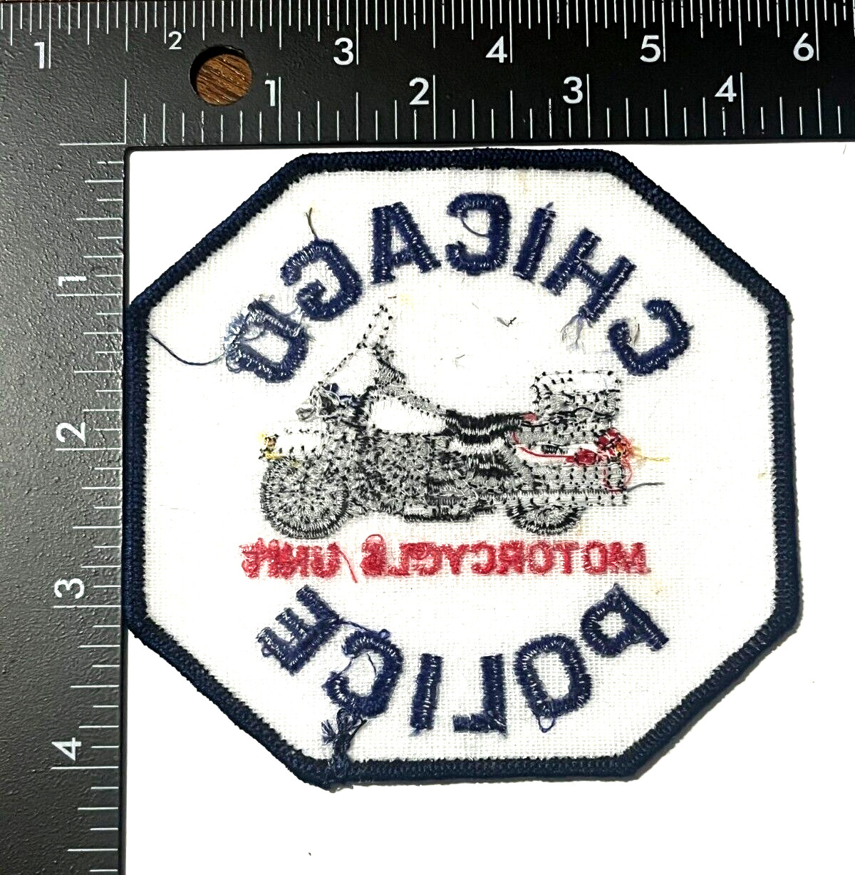 CHICAGO POLICE MOTORCYCLE UNIT SHOULDER SLEEVE INSIGNIA PATCH PD8