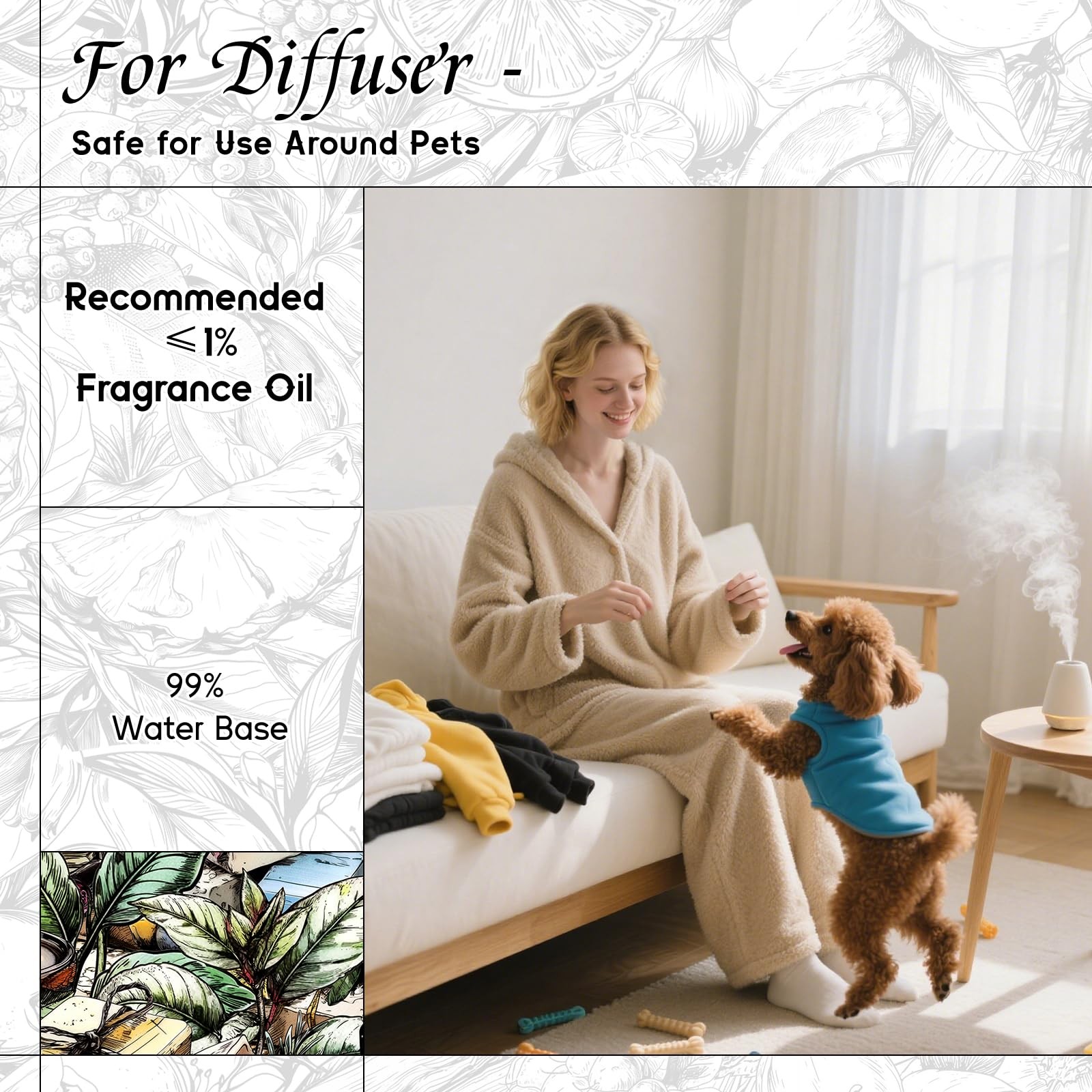 HIQILI White Tea Fragrance Oil for Essential 1 Fl Oz (Pack of 1)