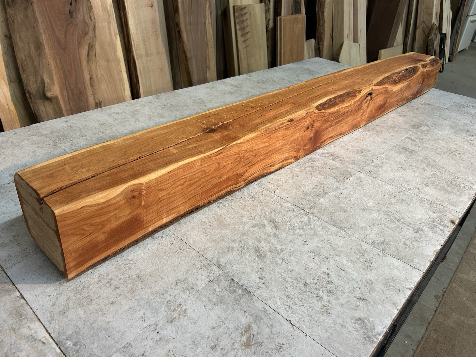 Cherry Mantel Beam/Fireplace Mantel Beam/Rustic Modern Wood/Solid Hardwood Beam