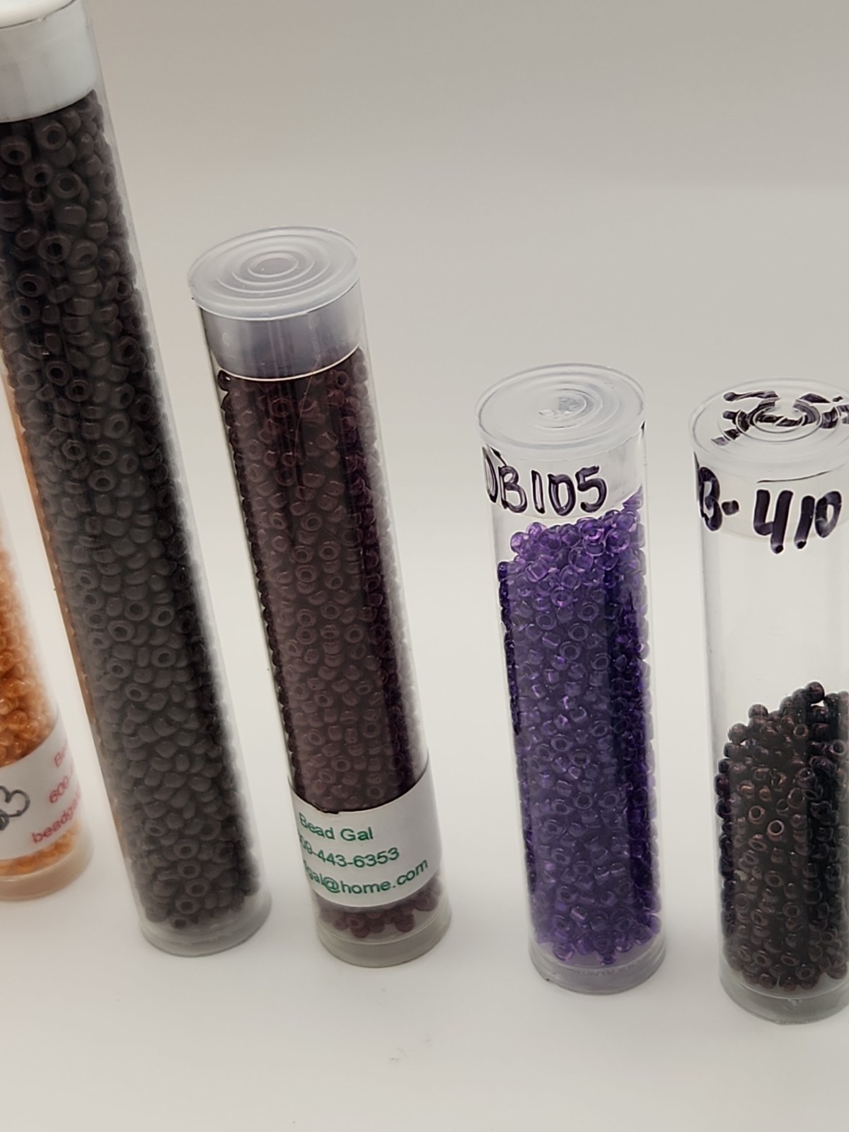 Lot of 29 Assorted Sizes Glass Seed Bead Tubes Jewelry Making Craft Beads Mixed