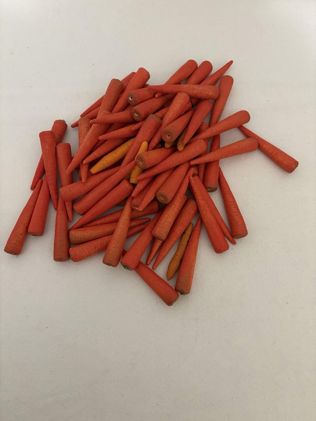 Lot 65 Mini Carrots Realistic Fake Carrot Vegetable Food Plastic Photos Decor
