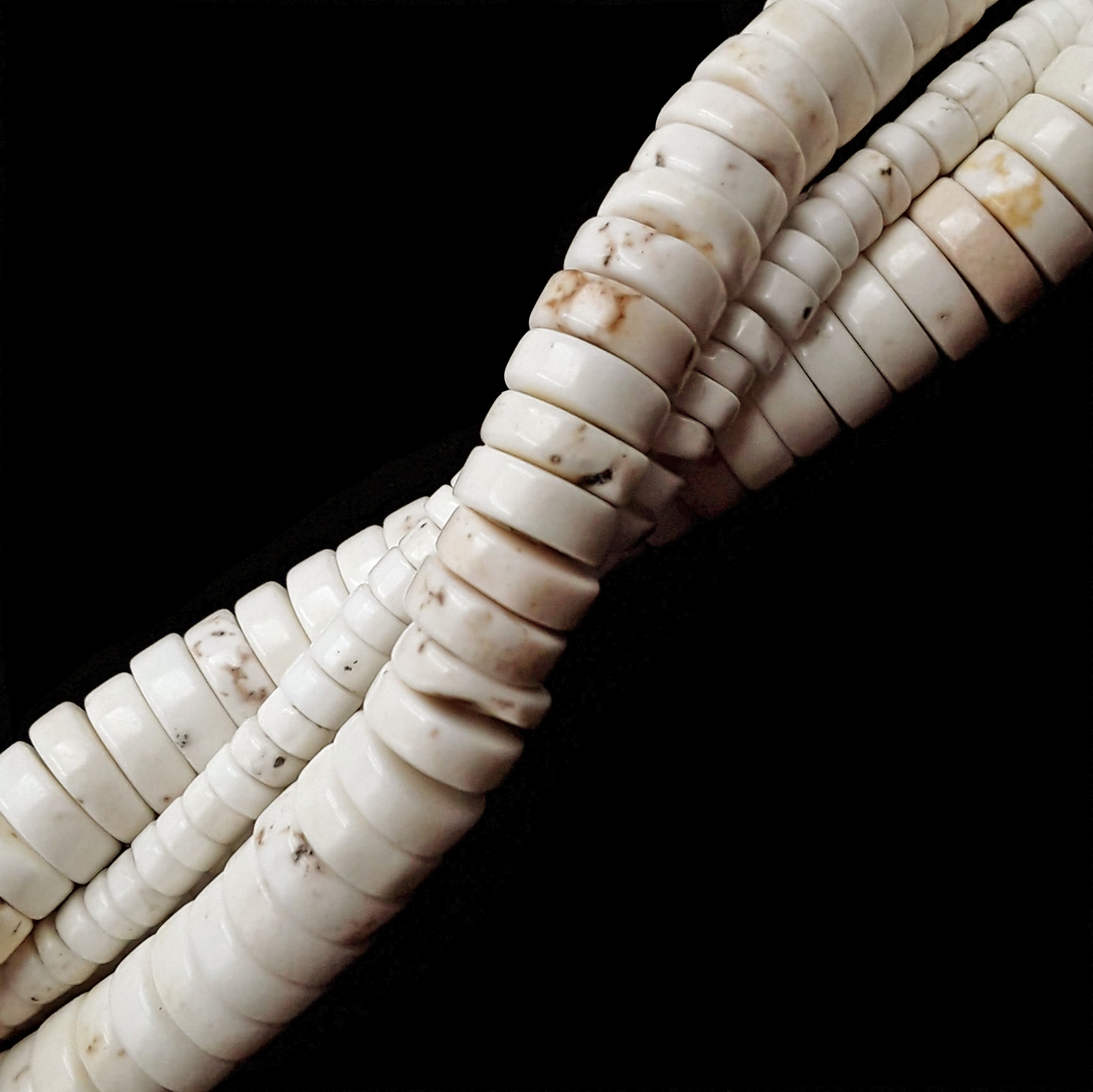 White Turquoise Heishi Discs Beads 2x3mm 2x4mm 3x6mm 3x8mm 3x10mm 15.5″ Strand