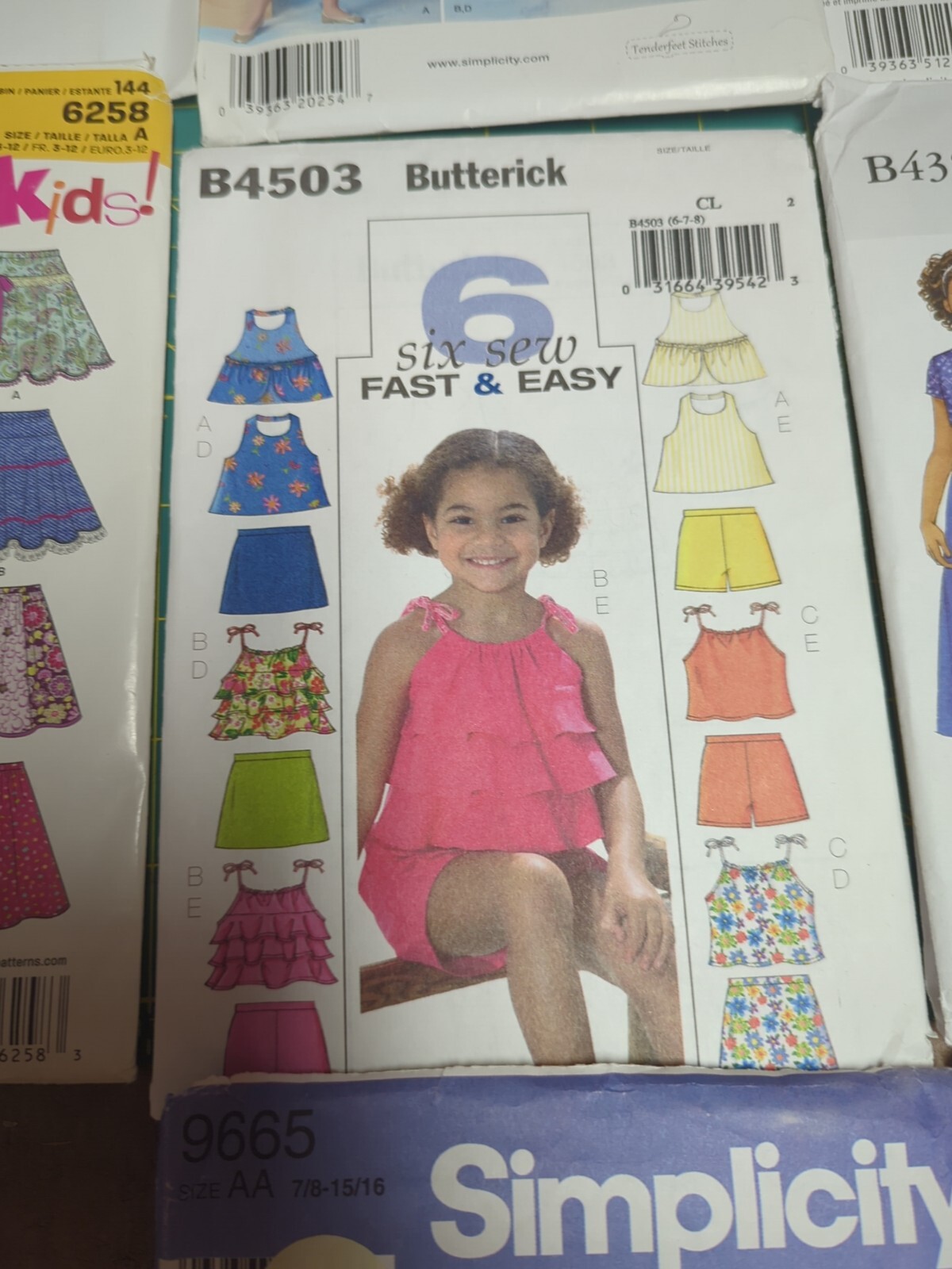 13 piece bundle kids sewing patterns ages 3 through 16 dress top skirt