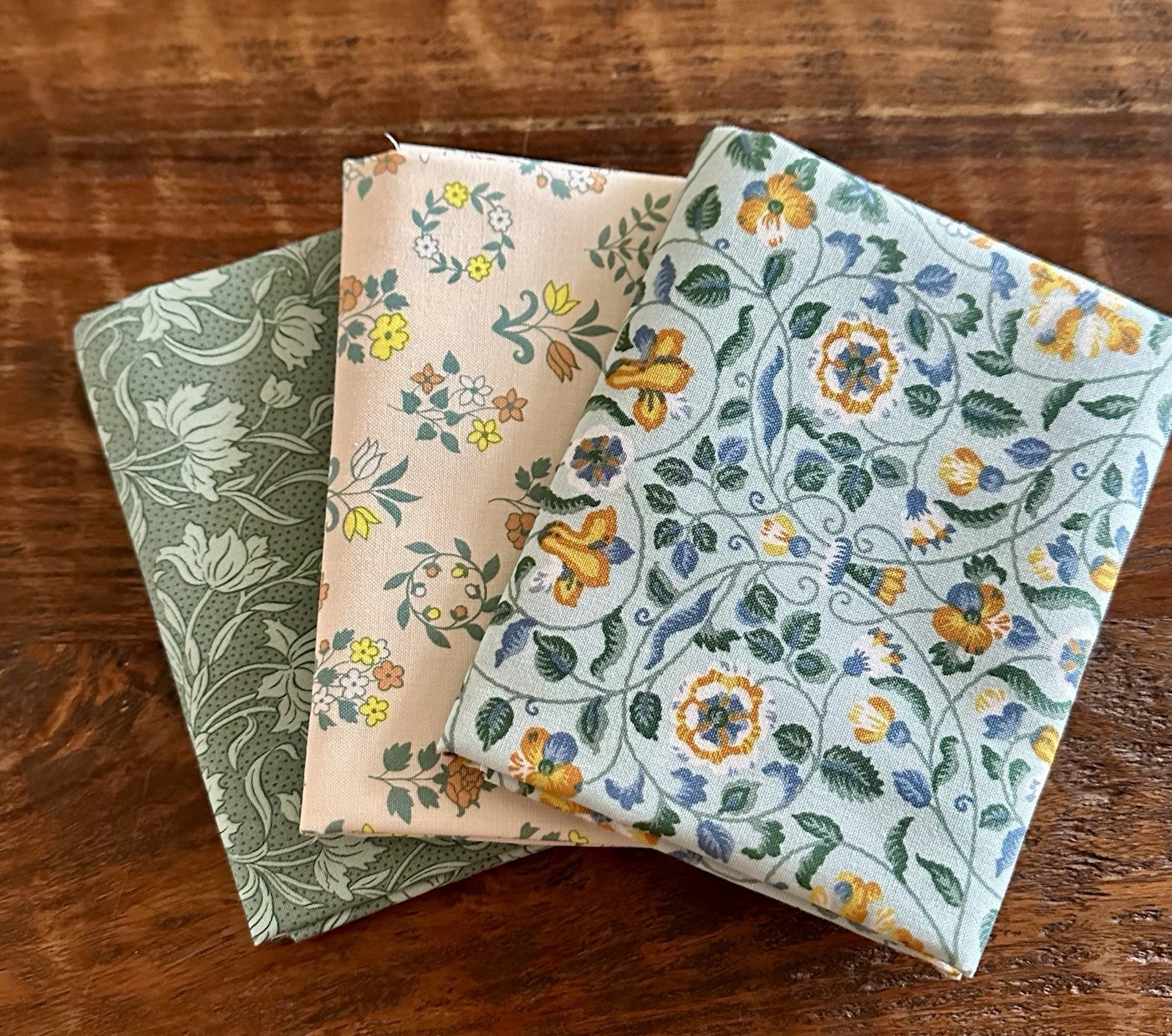 3 Fat Quarters Bundle Liberty Fabrics “Craft Garden” Quilt Cotton