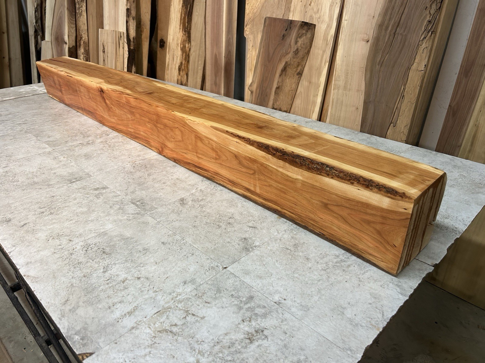 Cherry Mantel Beam/Fireplace Mantel Beam/Rustic Modern Wood/Solid Hardwood Beam