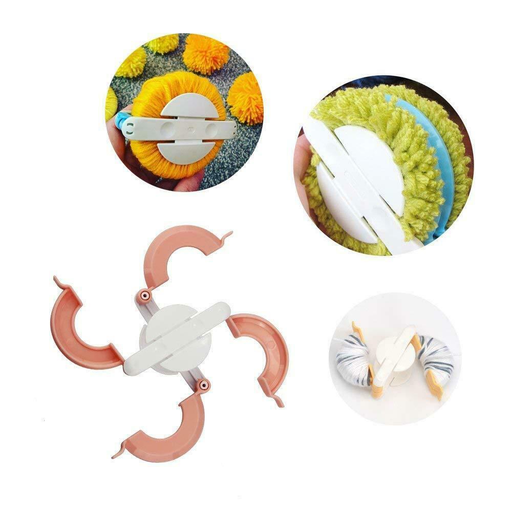 US 4 Pcs Pom Maker Handmade Craft Tool Kit Fluff Ball DIY Craft Wool Knitting HO