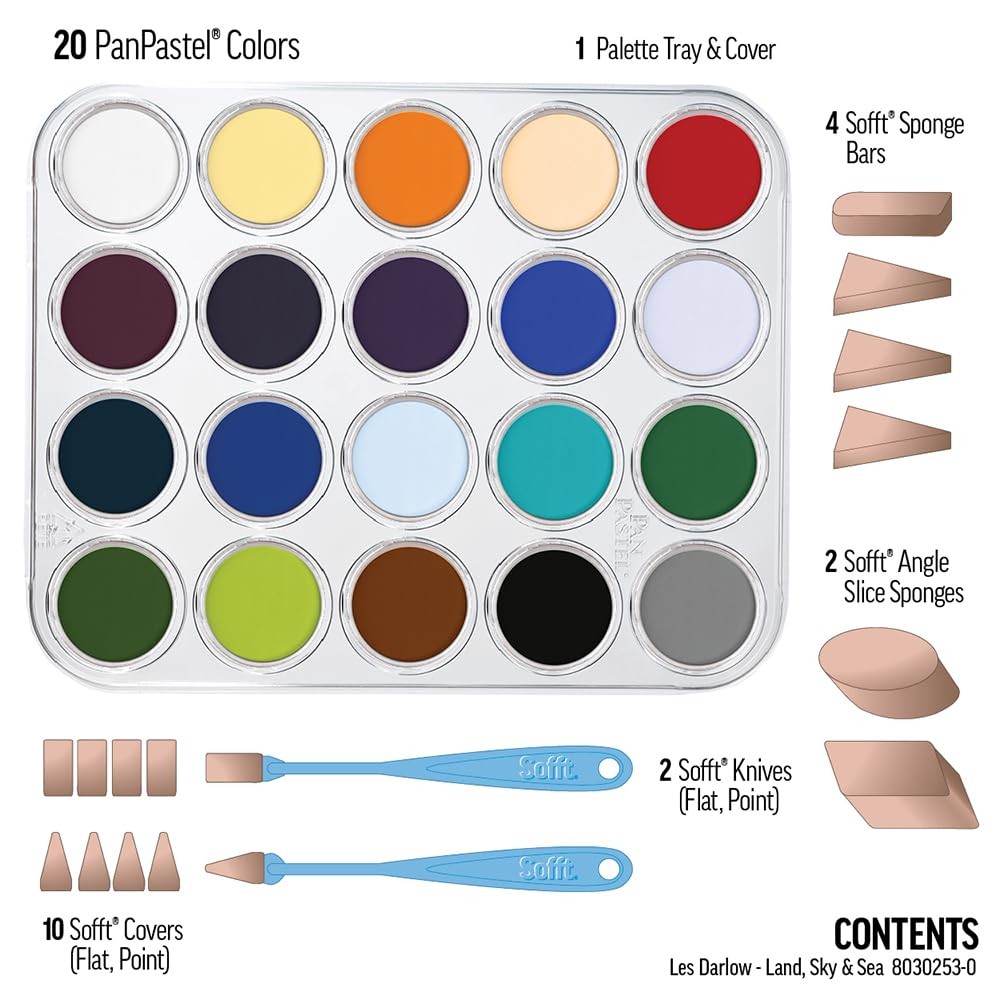 Artist Pastels by GOLDEN, Sky, Land & Sea – Les Darlow Set, 20 Color, Profess…