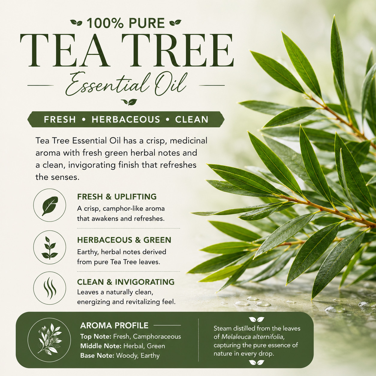 10 ml Tea Tree Essential Oil (100% Pure & Natural) – GreenHealth