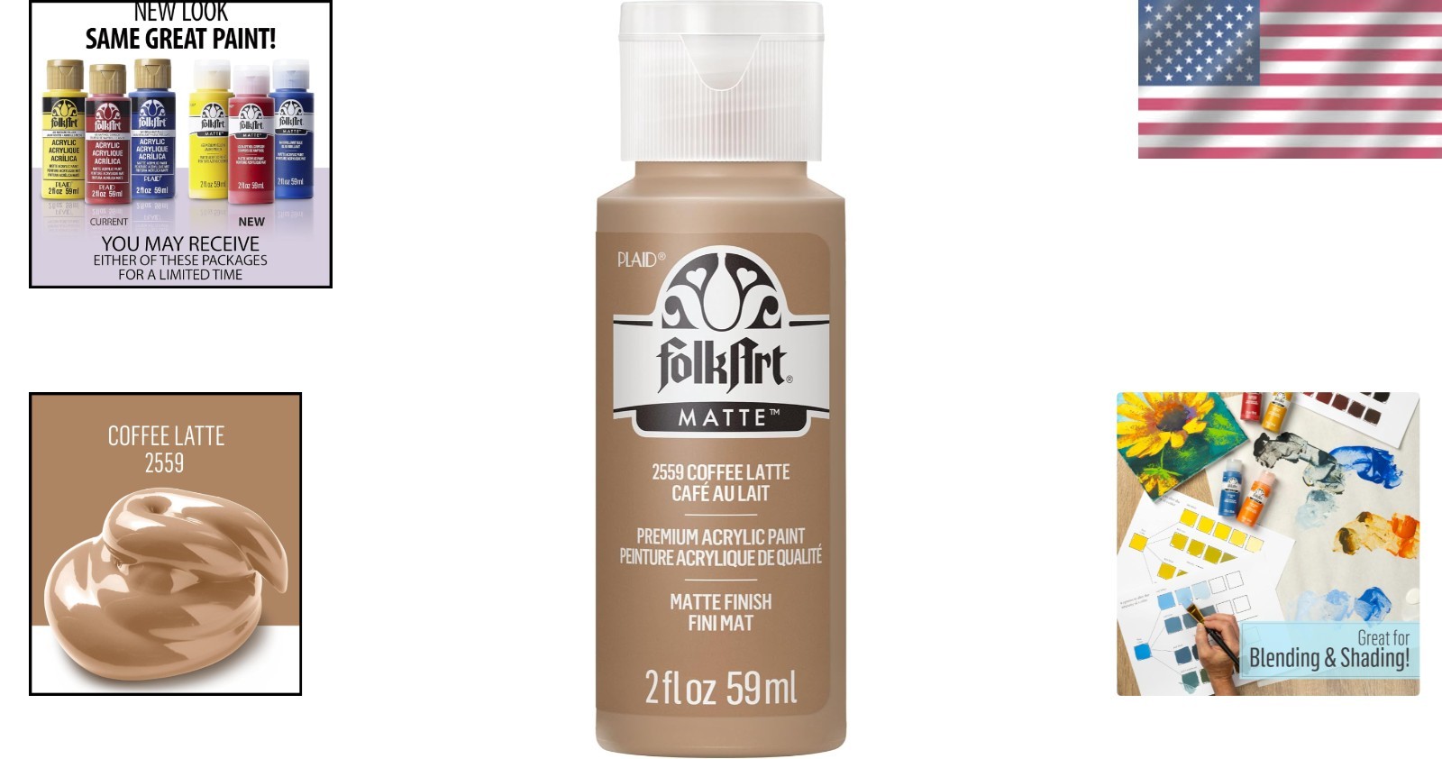 Artist-Grade 2 oz Acrylic Paint – Coffee Latte, Easy Cleanup & Non-toxic