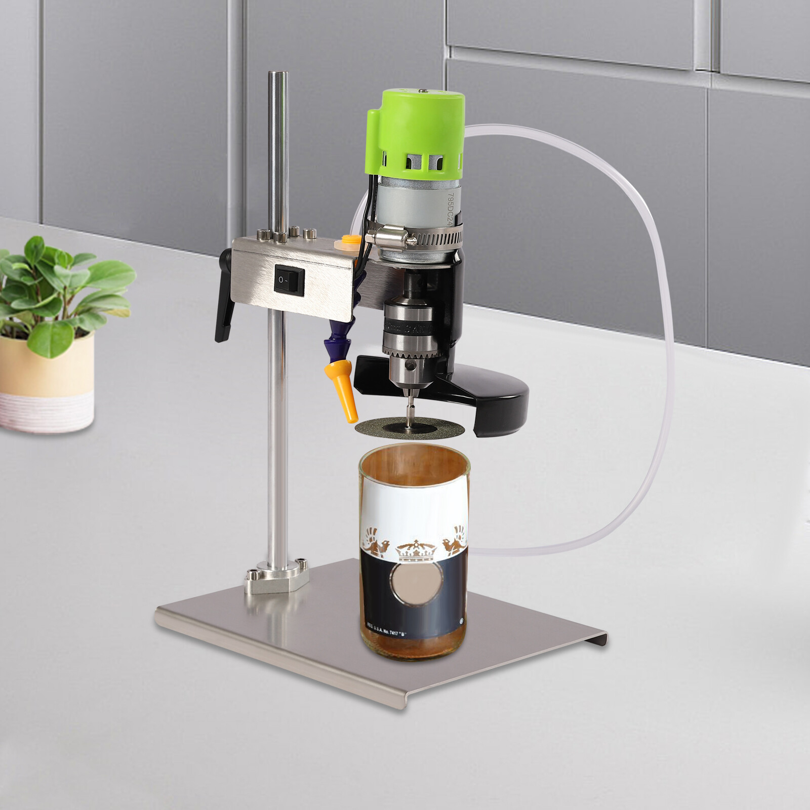NEW Electric Glass Bottle Cutter 150w Glassware Cutting Machine & 3* Saw Blades
