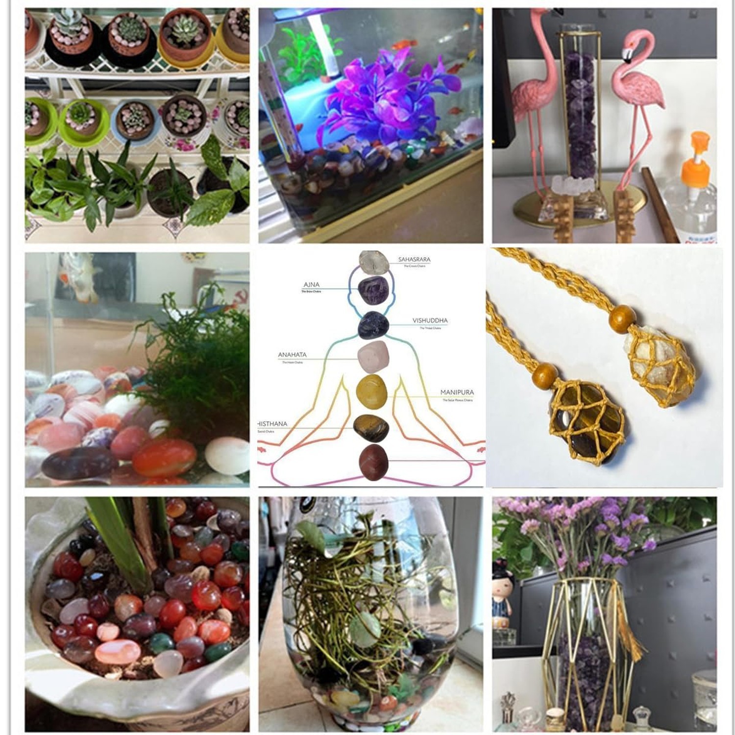 800Pcs+ (3lb) Gemstones and Crystals Set,30Kinds+ Bulk Rocks and Minerals Sci…